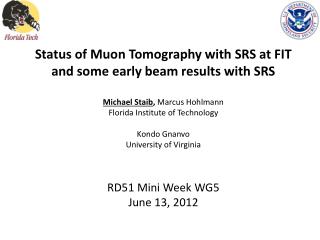 Muon Tomography for Homeland Security