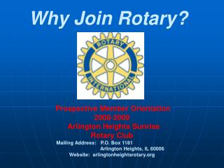 Why Join Rotary?