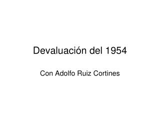 Devaluación del 1954