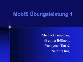 MobIS Übungsleistung 1