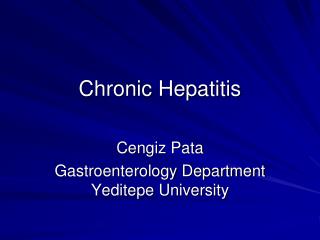 Chronic Hepatitis