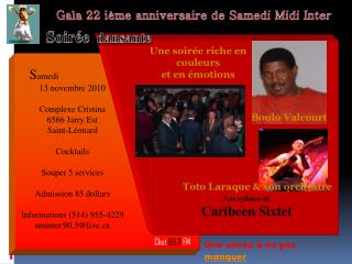 Gala 22 ième anniversaire de Samedi Midi Inter