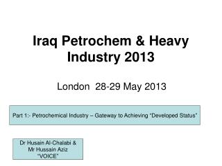 Iraq Petrochem &amp; Heavy Industry 2013