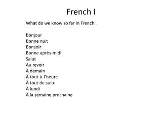 French I