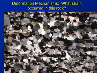 Deformation Mechanisms: What strain occurred in this rock?