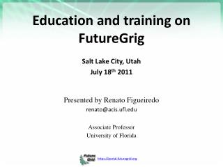 Education and training on FutureGrig