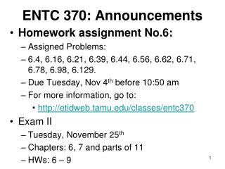 ENTC 370: Announcements