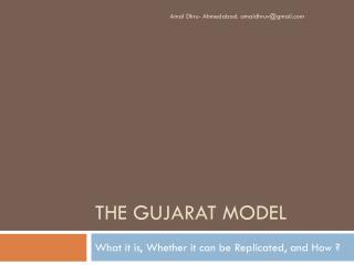 The Gujarat Model