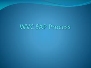 WVC SAP Process