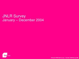 JNLR Survey