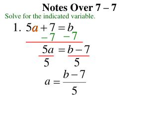 Notes Over 7 – 7