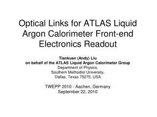 Optical Links for ATLAS Liquid Argon Calorimeter Front-end Electronics Readout