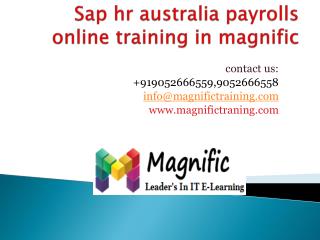 sap hr australia payrolls online training