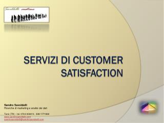Servizi di customer satisfaction