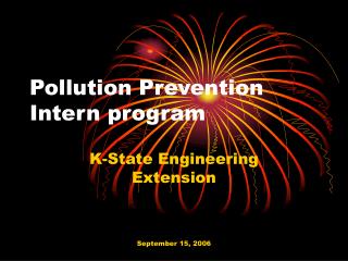 Pollution Prevention Intern program