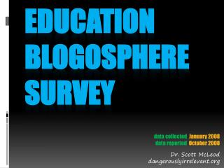 Education blogosphere survey
