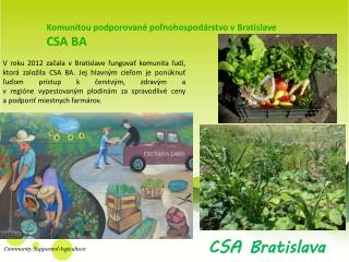 Komunitou podporované poľnohospodárstvo v Bratislave CSA BA