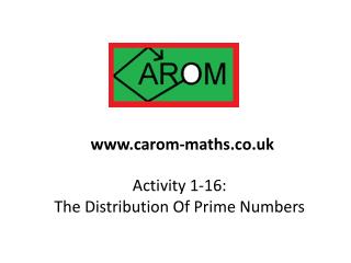 Activity 1-16: The Distribution Of Prime Numbers