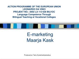 E-marketing Maarja Kask