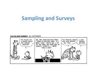 Sampling and Surveys