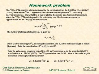 Homework problem