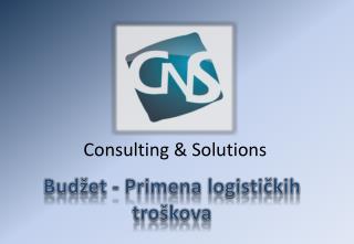 Consulting &amp; Solutions