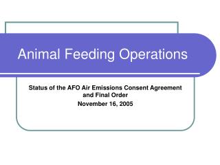 Animal Feeding Operations