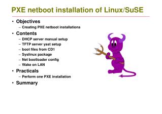 PXE netboot installation of Linux/SuSE