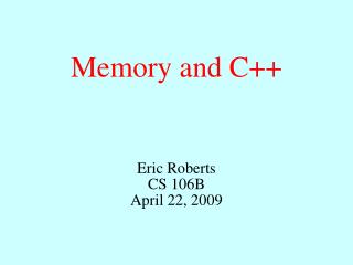 Memory and C++