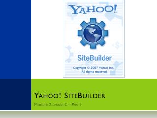 Yahoo! SiteBuilder