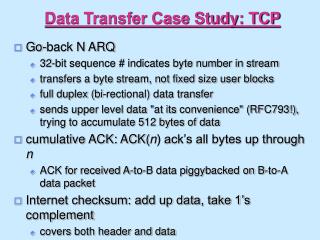 Data Transfer Case Study: TCP