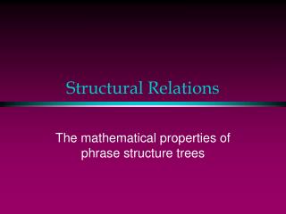 Structural Relations