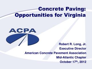 Concrete Paving: Opportunities for Virginia