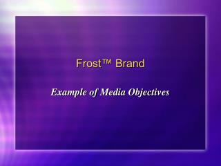Frost™ Brand