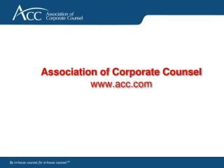 Association of Corporate Counsel acc