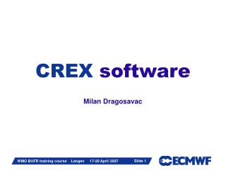 CREX software