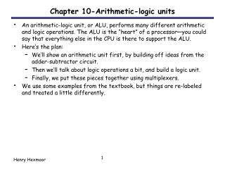 Chapter 10-Arithmetic-logic units