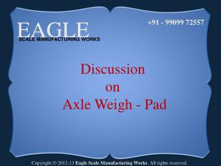 Single Axle weighbridge manufacturer and exporter | Axle Wei