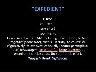 “Expedient”
