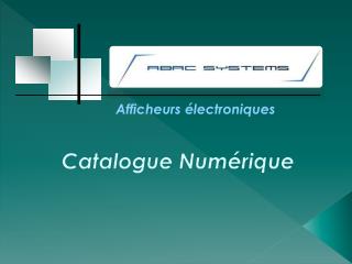 Catalogue Numérique