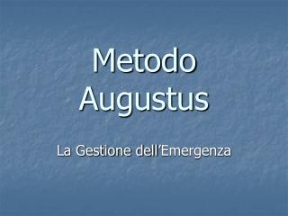 Metodo Augustus