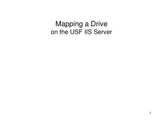 Mapping a Drive on the USF IIS Server
