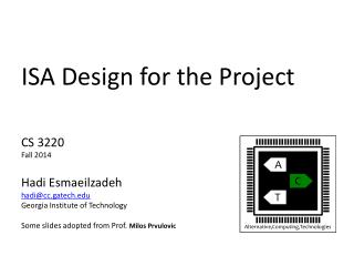 ISA Design for the Project