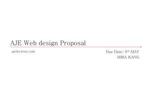 AJE Web design Proposal