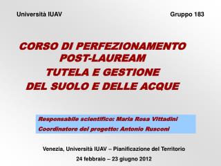 Università IUAV Gruppo 183