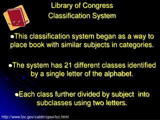 Library of Congress Classification System