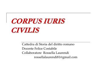 CORPUS IURIS CIVILIS