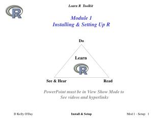 Module 1 Installing &amp; Setting Up R