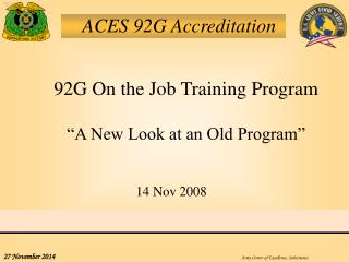 ACES 92G Accreditation