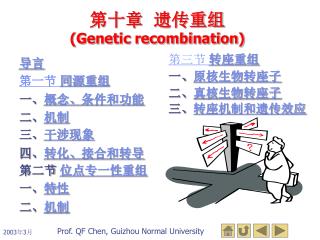 第十章 遗传重组 (Genetic recombination)